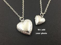 Small Locket measures 1/2 inch and is made of stainless steelBig Locket measures 3/4 inch and is made of stainless steelChain : 16 inches brass chain, if you prefer a different length just let me know in order note.Comes in gift box, ready for giftingHow to personalize with your own photos:1. Make sure your photos have space around the subject so they can be cropped (please do not pre-crop your photos)2. After ordering, please contact us via etsy conversation and attach your photos. If you have Tiny Locket, Locket Necklaces, Necklace Locket, Photo Locket Necklace, Rose Gold Quartz, Memory Locket, Raw Crystal Necklace, Heart Locket Necklace, Couple Necklaces