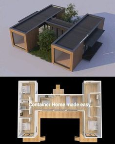 an image of a house with the words container home made easy