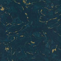 an abstract blue and gold marbled surface with yellow streaks on the top right side