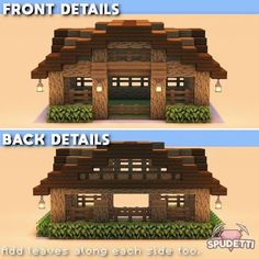 two different views of the same house in minecraft