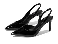 MICHAEL Michael Kors Alina Flex Sling Pump - Women's Shoes : Black : Sleek, sophisticated, and classy, the MICHAEL Michael Kors Alina Flex Sling Pumps instantly take your evening look to new heights. Lifted by a slender stiletto heel and finished with a timeless pointy toe, the shoes have a leather upper, a synthetic lining, and a lightly padded insole. Slip-on style with a stretch slingback strap. Synthetic outsole. Imported. Measurements: Heel Height: 3 1 4 in Weight: 7 oz Product measurements Shoe Ideas For Women, Black Stiletto Heels, Dr Shoes, Pointy Heels, Shoes Heels Classy, Cute Shoes Heels, Shoe Ideas, Classy Shoes, Heels Classy