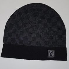 LV beanie in Gray and Black - Depop Lv Hat, Lv Beanie, Winter Must Haves, Roblox Clothes, Louis Vuitton Gucci, Black Beanie, Fashion Things, Fit Ideas, Fashion Mode