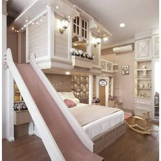 Modern Girls’ Rooms By Circu Slide In Bedroom, Cool Loft Rooms, Wallpapers Room, Luxury Kids Bedroom, Cool Room Designs, Kids Bedroom Inspiration, Kids Bedroom Designs, Beautiful Houses Interior, Kids Interior Room