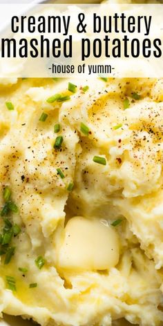 creamy and buttery mashed potatoes recipe on a plate