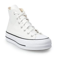 White High Top Converse, Chuck Taylor All Star Lift, Converse Shoes Womens, Shoes Teen, Women's Converse, Swag Shoes, Star Design, Converse Chuck Taylor All Star, High Top Shoes