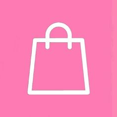 a pink background with a white outline of a shopping bag on the bottom right corner