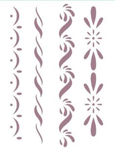 the crafter's workshop stencil set is shown with swirls and dots