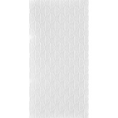 a white towel with an abstract design on the front and back of it's side