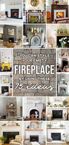 fireplaces with different styles and colors are featured in this postcard for the fire place by using these 15 ideas