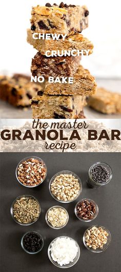 granola bar recipe with chocolate chip cookies and cranberry no - bake bars