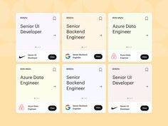 four different types of font and numbers on the same page, each with their own color scheme