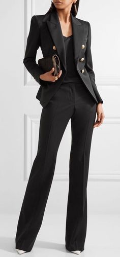 How To Have Style, Balmain Blazer, Looks Chic, Blazer Outfits, Work Wardrobe, Professional Outfits, Business Attire, Suit Fashion, Looks Style