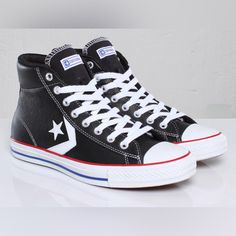 Color Black/White/Varsity Red Gender: Unisex Pattern Converse, Converse Shoes High Top, Pay Check, Converse Star Player, Biker Wedding, Converse Star, Shoes Converse, Shoes High, Silly Pictures