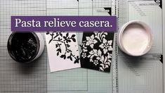 the words pasta relieve casera next to some paper and inking supplies