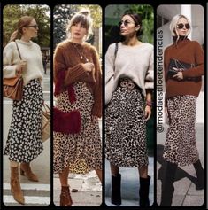 Animal Print Long Skirt Outfit, Animal Print Skirt Outfit, Leopard Print Skirt Outfit, Leopard Skirt Outfit, Skirt Outfit Fall, Elegance Dress, Print Skirts, Winter Skirt Outfit