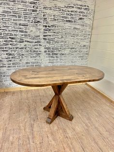 Pictured with a 54 L x 30 W Rustic Alder table stained Espresso. Red Oak Table, Oval Kitchen Table, Small Breakfast Nook, Small Breakfast, Butcher Block Table, Real Wood Furniture, Trestle Dining Table, Stained Table, Styling A Buffet