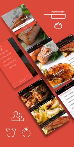 the app is designed to look like it has different menus and food items on it