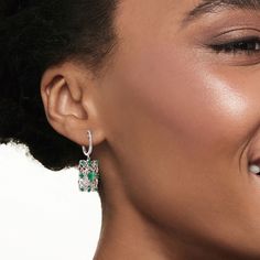 Ross-Simons - 1.40ct t. w. Emerald, .25ct t. w. Diamond Drop Earrings in 14kt White Gold. Our intricate openwork drop earrings are a beautiful addition to any jewelry box! 1.40 ct. t. w. oval and round emeralds adorn the pair with their lush, verdant glow, as .25 ct. t. w. diamond rounds shimmer brightly in polished 14kt white gold. Hanging length is 1 1/4". Hinged post, diamond and emerald drop earrings. Emerald birthstones are the perfect gift for May birthdays. Emerald Earrings Drop, Emerald Birthstone, May Birthday, Diamond Drop Earrings, Emerald Earrings, Emerald, Jewelry Box, Fine Jewelry, Perfect Gift