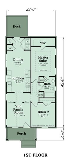 the first floor plan for a small house