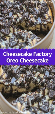 cheesecake factory oreo cheesecake with chocolate sauce