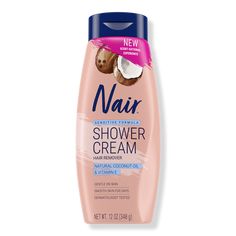 Shower Cream Hair Remover Sensitive Formula - BenefitsSensitive formula contains 100% Natural Coconut Oil and Vitamin EGently & effectively removes hair while nourishing skinEnjoy smooth skin for up to 6 days!Light, gentle scentDermatologist tested - Shower Cream Hair Remover Sensitive Formula Remove Skin Tags Naturally, Shower Cream, Cream Hair, Hygiene Care, Body Hair Removal, Hair Removal Cream, Body Care Routine, Hair Remover, Hair Cream