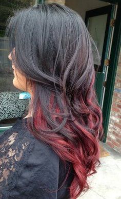 Balayage Auburn, Red Ombre Hair, Peekaboo Highlights, Red Highlights, Red Ombre, Ombre Hair Color, Red Hair Color, Hair Studio, Hair Envy