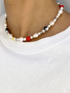 THE AESTAS YIN YANG CHOKER Hip Jewelry, Pearl Anklet, Ceramic Heart, Dope Jewelry, Funky Jewelry, Unisex Jewelry, Bead Jewellery, Handmade Beads