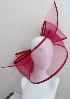 Women's Elegant Fascinator Headpiece Headwear Wedding Church Lightweight Mesh Wine Red - HER Plus Size by Ench Headpiece Fashion, Elegant Fascinator, Pastor Appreciation Day, Wedding Party Hair, Party Hair Accessories, Elegant Hair, Fascinator Hat, Hair Claws, Wine Wedding