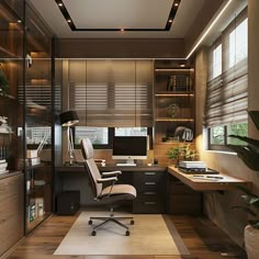 Stunning HD Office Images for Your Workspace: Work From Home Indoor Office Design, Home Office Sophisticated, Living Room Study Area, Office At Home Aesthetic, Writing Studio Workspaces, Luxury Office Cabin Design, At Home Office Design, In Room Office, Work Room Ideas