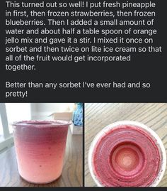 a pink drink in a glass on top of a wooden table next to an article about how to use it