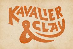 the logo for kavaler and clav is shown in orange on an old paper background