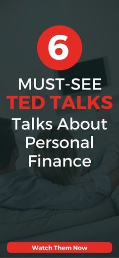 a man laying in bed with the text 6 must see ted talks about personal finance