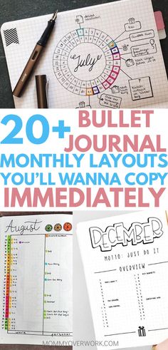 20 bullet journal monthly spread log ideas and calendar layouts December Bujo, Bullet Journal September, Bullet Journal Monthly, February Bullet Journal, Bullet Journal Month, Fun Watercolor, Bullet Journal Monthly Spread, At A Glance Calendar, Fun Lifestyle