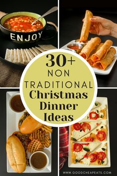 christmas dinner ideas with the words 30 non traditional christmas dinner ideas