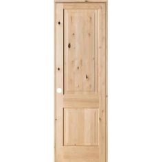 an unfinished wooden door on a white background