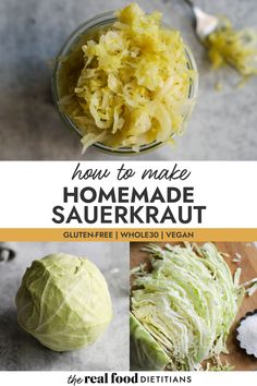 how to make homemade sauerkraut from the real food diet plan, with instructions