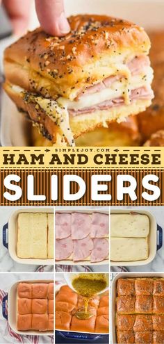 ham and cheese sliders are the perfect appetizer for any party or gathering