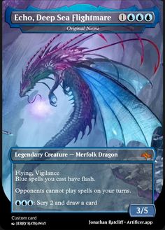 a card with an image of a dragon on it