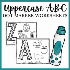 the uppercase abc dot marker worksheets