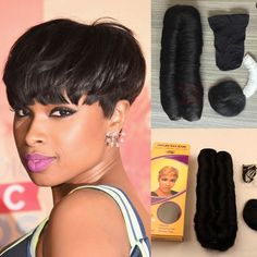 New Arrival Cheap Pixie Cut Short Human Hair Weave Unprocessed 28 Pieces Weave for African Americans Best Indian Hair Extension 28 Piece Quick Weave, 27 Piece Quick Weave, 27 Piece Hairstyles, Short Quick Weave, Indian Hair Extensions, Chic Short Hair