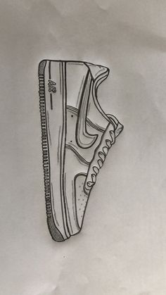 a drawing of a pair of sneakers