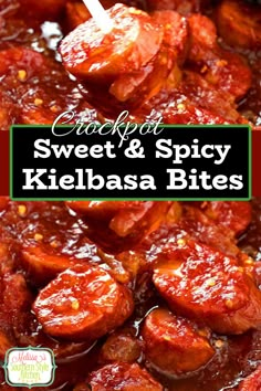 Crockpot Sweet and Spicy Kielbasa Bites Sweet And Spicy Kielbasa, Kilbasa Sausage Recipes, Kielbasa Bites, Sausage Crockpot, Kielbasa Recipes, Food Recipes Easy, Party Food Dessert, Slow Cooker Desserts, Super Bowl Food