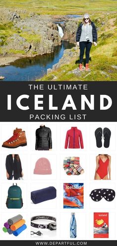 the ultimate iceland packing list with text overlay