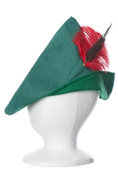 Woodsman Hat in Green Suede Cloth and Green Felt