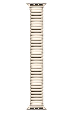 Take your tech to the next level with this stretch strap that adds the reliability of stainless steel plus flexible all-day comfort to your Apple Watch. Apple Watch not included Apple Watch Bands are compatible with all versions of Apple Watch, including Ultra 2, Ultra, Series 9, 8, 7, 6, SE, 5, 4, 3, 2, and 1 Stainless steel with goldtone plate Imported Stretch Strap, Steve Madden Sneakers, Ultra Series, Apple Watch 38mm, Versace Sunglasses, Preppy Look, Flip Flop Slippers, Baby Boy Shoes, Sweaters And Leggings