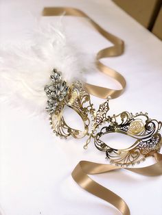 "Masquerade Masks for Weddings Bachelorette Party Masks Mardi Gras Wedding Theme Masks Beautiful Venetian ladies masquerade mask is adorned with Crystal Rhinestones. Available in Black, Silver, Gold or custom Colored. It's light weight and conforms to your face effortlessly. S H I P P I N G - Processed same day or within 24 hours. 1-2 day guaranteed delivery services offered, add items to cart and click on shipping tab for rates. Pls leave a check out note with your need date & contact number (e Fox Masquerade Mask, Mardi Gras Wedding Theme, Catwoman Mask, Masquerade Mask Women, Elegant Face Mask, Mardi Gras Wedding, Gold Masquerade Mask, Mask Cat, Feather Mask