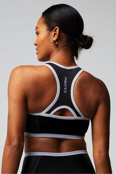 Seamless Fusion Low Impact Bra Fabletics black female Activewear >> Womens >> Sports Bras >> Low Impact Seamless regular Chafe-Resistant/Moisture-Wicking Seamless Bras, Fusion Sport, Sweaty Workouts, Anti Chafing, Best Gym, Seamless Bra, Suit Of Armor, Low Impact Workout, Moisture Wicking Fabric