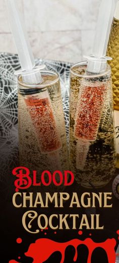 Blood Champagne Cocktail Halloween Shots Alcohol Syringe, Halloween Syringe Drinks, Test Tube Shots, Champagne Shots, Fun Halloween Drinks, Halloween Shots, Kiss Shot, Halloween Drinks Alcohol, Vampire Kiss