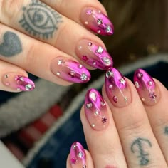 brittanyisdoomed Galactic Glam, Nails Purple, Spring Nail Designs, Brighter Days, Gem Nails, Spring Nail