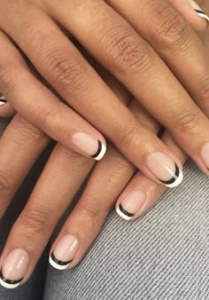 French Tip Manicure, French Tip Nail Designs, Latest Nail Trends, Fall Nail Art Designs, Colorful Nail, Fall Nail Art, Manicures Designs